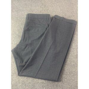 Hugo Boss Mens Flat Front Wool Blend Dress Pants Size 34x33 Gray